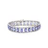 Image 1 : 14KT White Gold 19.75 ctw Tanzanite and Diamond Bracelet