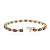 Image 3 : 14KT Yellow Gold 9.80 ctw Sapphire and Diamond Bracelet