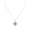 Image 1 : Platinum EGL USA Certified 5.93 ctw Fancy Yellow Diamond Heart Pendant W/ Chain