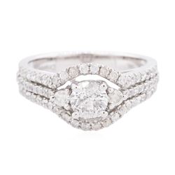 14KT White Gold 0.88 ctw Diamond Ring