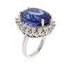 Image 3 : 14KT White Gold 21.21 ctw Tanzanite and Diamond Ring