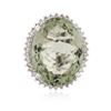 Image 1 : 14KT White Gold 37.65 ctw Quartz and Diamond Ring