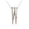 Image 2 : 14KT White Gold 0.25 ctw Diamond Pendant With Chain