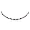 Image 1 : PLATED SILVER 19.78 ctw Blue Sapphire and White Topaz Necklace