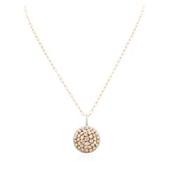 14KT Two-Tone 4.74 ctw Diamond Pendant With Chain