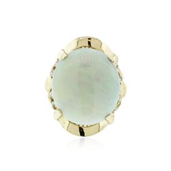 14KT Rose Gold 16.57 ctw Opal and Diamond Ring