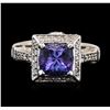 Image 1 : 14KT White Gold 2.42 ctw Tanzanite, Sapphire and Diamond Ring