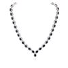Image 1 : 14KT White Gold 30.71 ctw Sapphire and Diamond Necklace