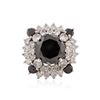 Image 1 : 14KT White Gold 6.67 ctw Black Diamond Ring