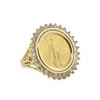 Image 2 : 14KT Yellow Gold 0.37 ctw Diamond Coin Ring