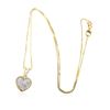 Image 1 : 14KT Yellow Gold 0.10 ctw Diamond Heart Pendant With Chain