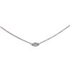 Image 2 : 14KT White Gold 0.20 ctw Diamond Solitaire Necklace