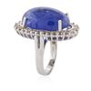 Image 3 : 14KT White Gold 24.30 ctw Tanzanite and Diamond Ring