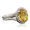Image 2 : 14KT White Gold 3.29 ctw Sapphire and Diamond Ring