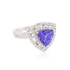Image 2 : 14KT Two-Tone Gold 2.25 ctw Tanzanite and Diamond Ring