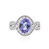 Image 1 : 14KT White Gold 2.13 ctw Tanzanite and Diamond Ring