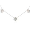 Image 2 : 14KT White Gold 1.40 ctw Diamond Necklace