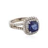 Image 2 : 14KT White Gold 2.53 ctw Tanzanite and Diamond Ring