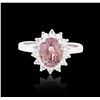 Image 1 : 14KT White Gold 2.46 ctw Brown Sapphire and Diamond Ring