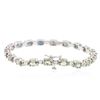 Image 2 : 14KT White Gold 11.20 ctw Green Sapphire and Diamond Bracelet