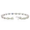 Image 3 : 14KT White Gold 11.20 ctw Green Sapphire and Diamond Bracelet