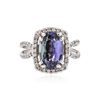 Image 1 : 14KT White Gold 3.11 ctw Tanzanite and Diamond Ring