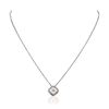 Image 2 : 14KT White Gold Diamond Pendant With Chain