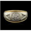 Image 1 : 14KT Yellow Gold 0.18 ctw Diamond Ring