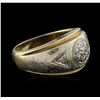 Image 2 : 14KT Yellow Gold 0.18 ctw Diamond Ring