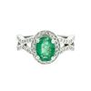 Image 1 : 14KT White Gold 1.16 ctw Emerald and Diamond Ring