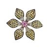 Image 1 : 14KT White Gold 6.28 ctw Multicolor Sapphire and Diamond Ring