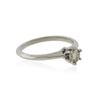 Image 2 : 14KT White Gold 0.37 ctw Round Cut Diamond Solitaire Ring