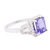 Image 2 : 14KT White Gold 2.29 ctw Tanzanite and Diamond Ring