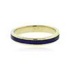 Image 1 : 18KT Yellow Gold Blue Enamel Ring