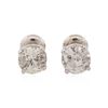 Image 1 : 14KT White Gold 1.46 ctw Diamond Solitaire Earrings