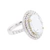 Image 2 : 14KT Two-Tone Gold 5.13 ctw Aquamarine and Diamond Ring