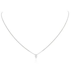 14KT White Gold 0.30 ctw Diamond Solitaire Necklace