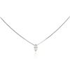 Image 2 : 14KT White Gold 0.30 ctw Diamond Solitaire Necklace