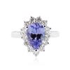 Image 1 : 14KT White Gold 2.19 ctw Tanzanite and Diamond Ring