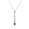 Image 1 : 14KT White Gold 1.74 ctw Diamond Pendant With Chain
