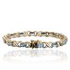 Image 2 : 10KT Yellow Gold 12.00 ctw Blue Topaz Bracelet