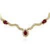 Image 2 : 14KT Yellow Gold 14.94 ctw Ruby and Diamond Necklace