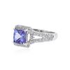 Image 2 : 14KT White Gold 1.44 ctw Tanzanite and Diamond Ring