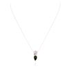 Image 1 : 14KT White Gold 2.12 ctw Green Tourmaline and Diamond Pendant With Chain