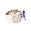 Image 3 : 18KT White Gold 3.25 ctw Tanzanite and Diamond Ring
