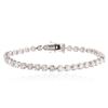 Image 1 : 18KT White Gold 7.41 ctw Diamond Tennis Bracelet