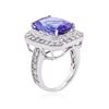 Image 3 : 14KT White Gold GIA Certified 7.49 ctw Tanzanite and Diamond Ring