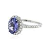 Image 2 : 18KT White Gold 1.69 ctw Tanzanite and Diamond Ring