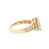 Image 3 : 14KT Yellow Gold 1.48 ctw GIA Certified Diamond Unity Ring