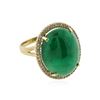Image 2 : 14KT Yellow Gold 21.15 ctw Emerald and Diamond Ring